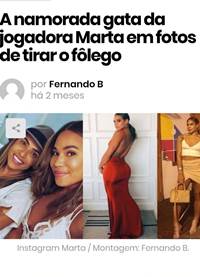 Namorada da Jogadora Marta peladinha em fotos nuas